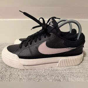 Nike Court Legacy Lift Women's Size 8 Black/Platinum Violet Shoes DM7590-002